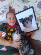 Load image into Gallery viewer, Coloured pencil pet portrait-painted-paws
