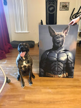 Load image into Gallery viewer, &quot;The Hero We Deserve&quot; - Painted Paw Pawtrait
