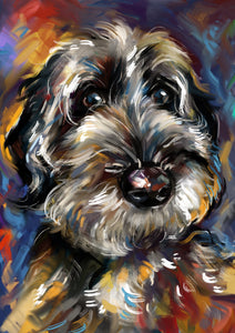 "Abstract Oil Style" - Painted Paw Pawtrait
